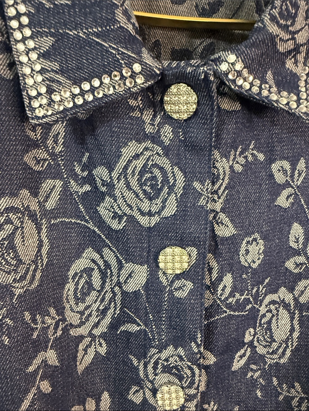 Eliza J -Navy and Light Blue Floral Jacquard Dress with sequin accents- Size 16 - Picture 6 of 11